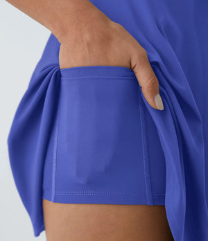 "Take It Easy" Halara Backless Blue Dress
