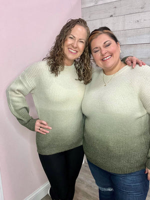 "Perfectly Content" Dip Dyed Sweater