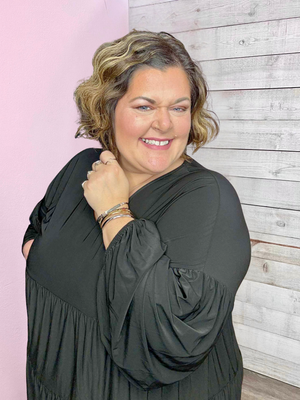 "Vineyard Stroll" V Neck Tiered Top