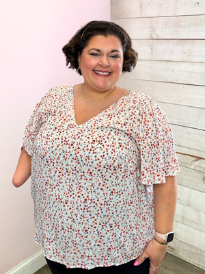 "Desert Dreamer" Ivory Floral Top