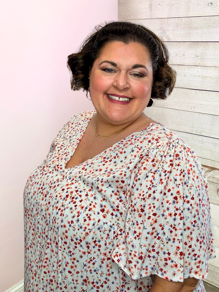 "Desert Dreamer" Ivory Floral Top
