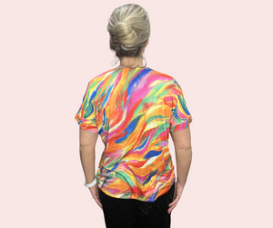 "All My Life" Multi-Color Abstract Top