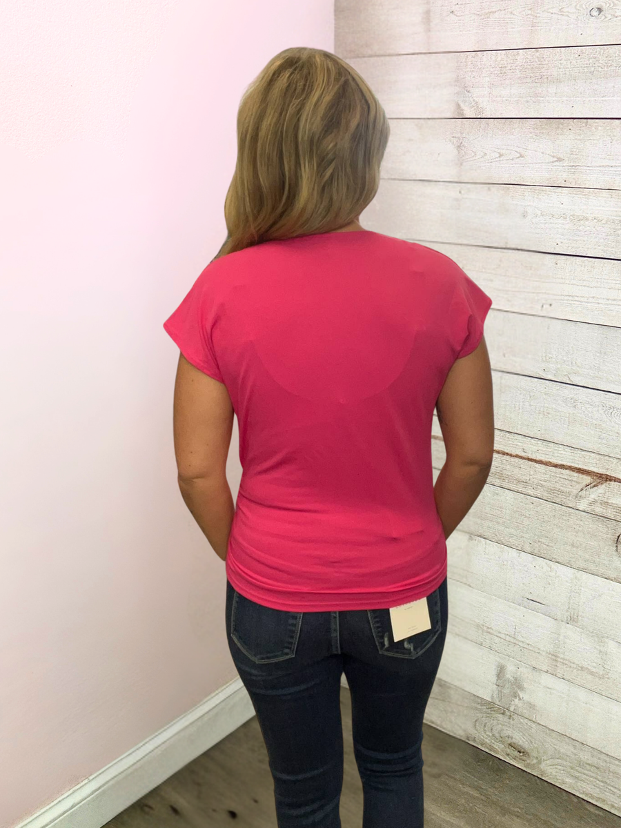 Halara "Pretty Moment" Crossover Top- Pink