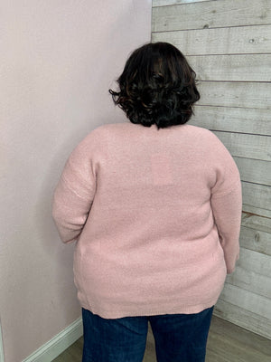 "Winning Pick" Blush Sweater Cardigan