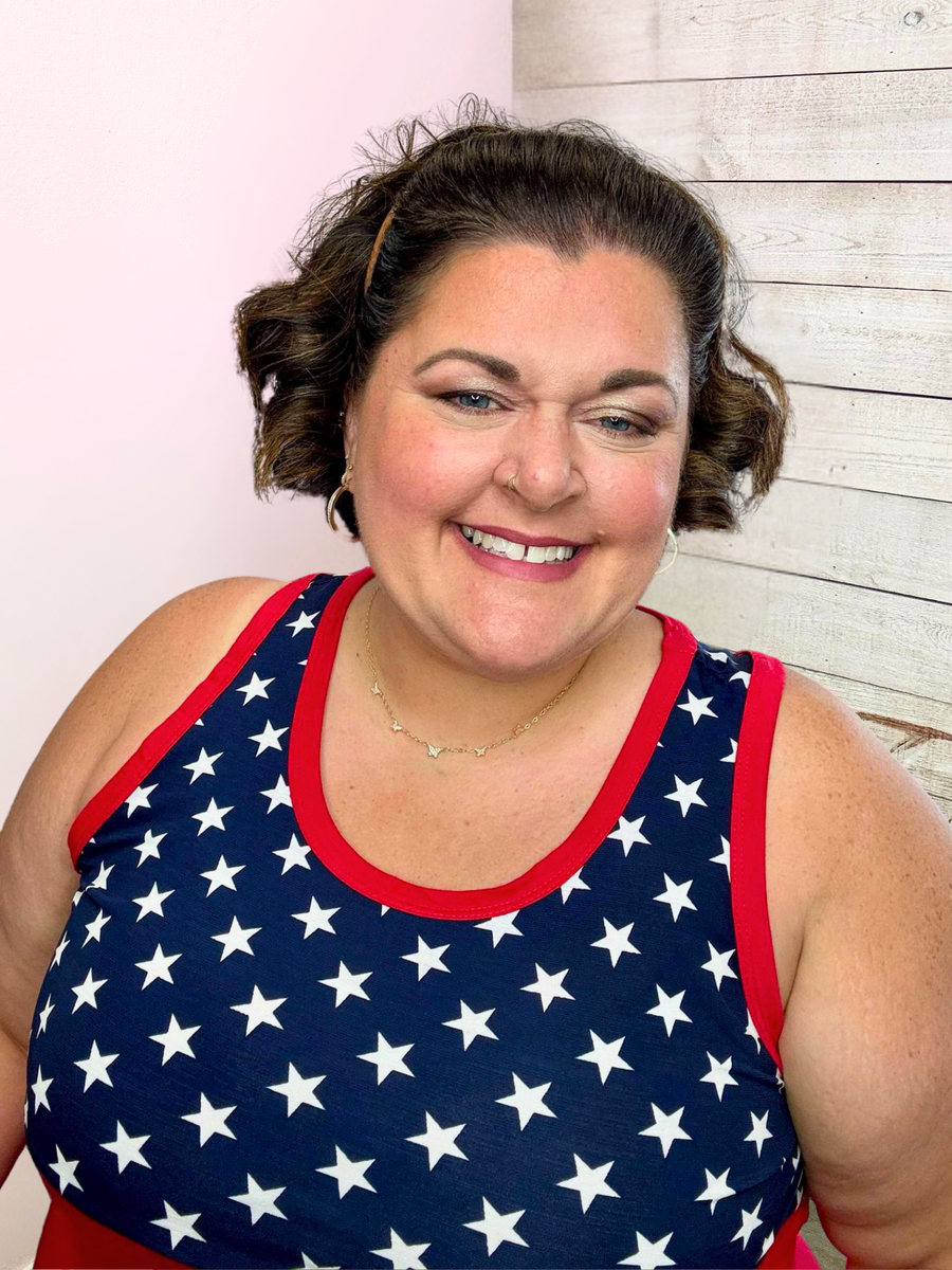 "Reach For The Stars" Red, White and Blue Tank