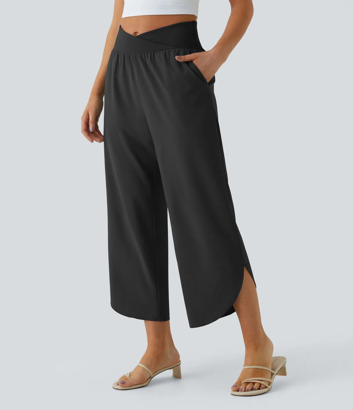 "All I Want" Halara Black Resort Flowy Pants