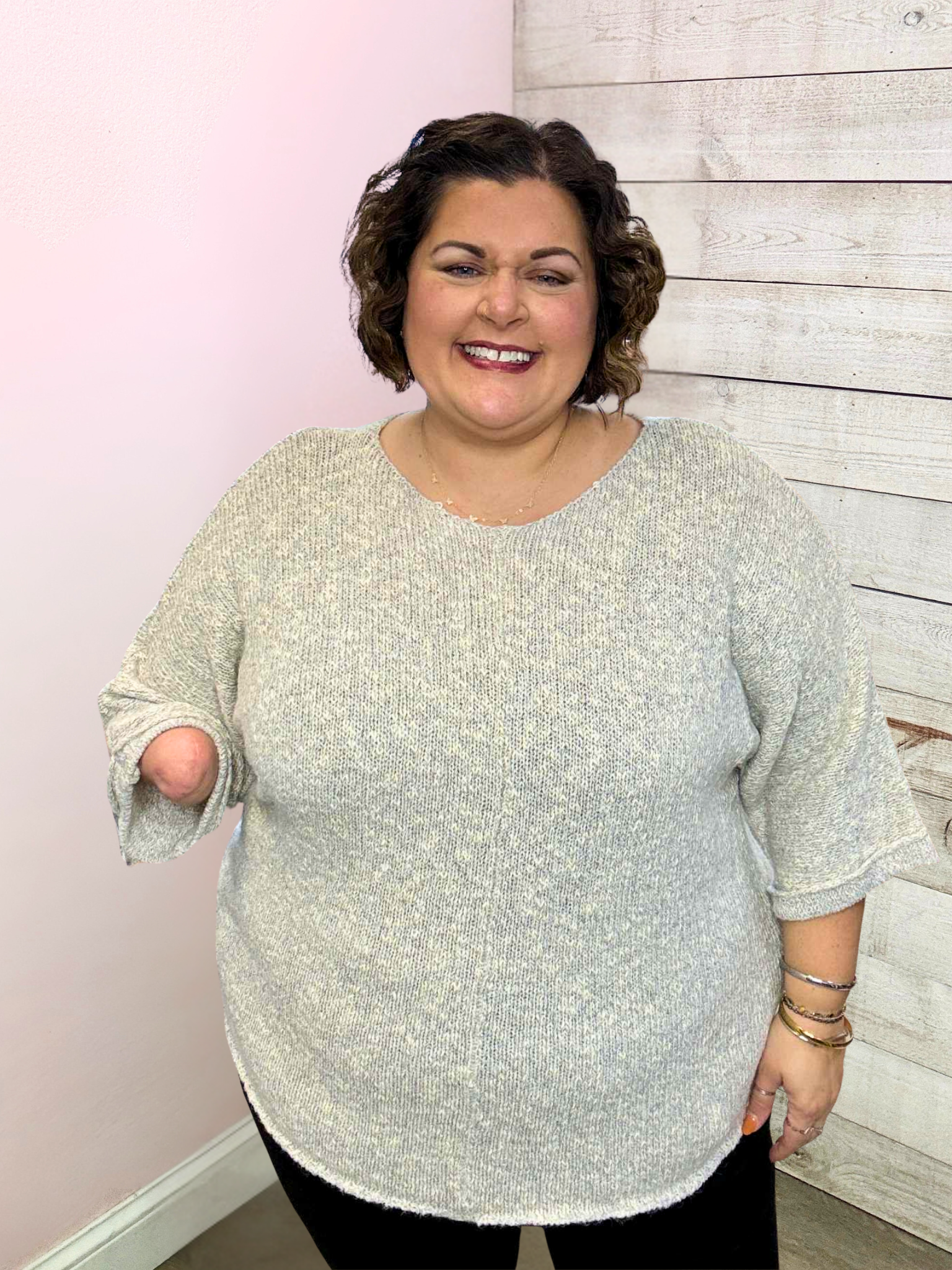 "Effortlessly Yours" Short Sleeve Sweater