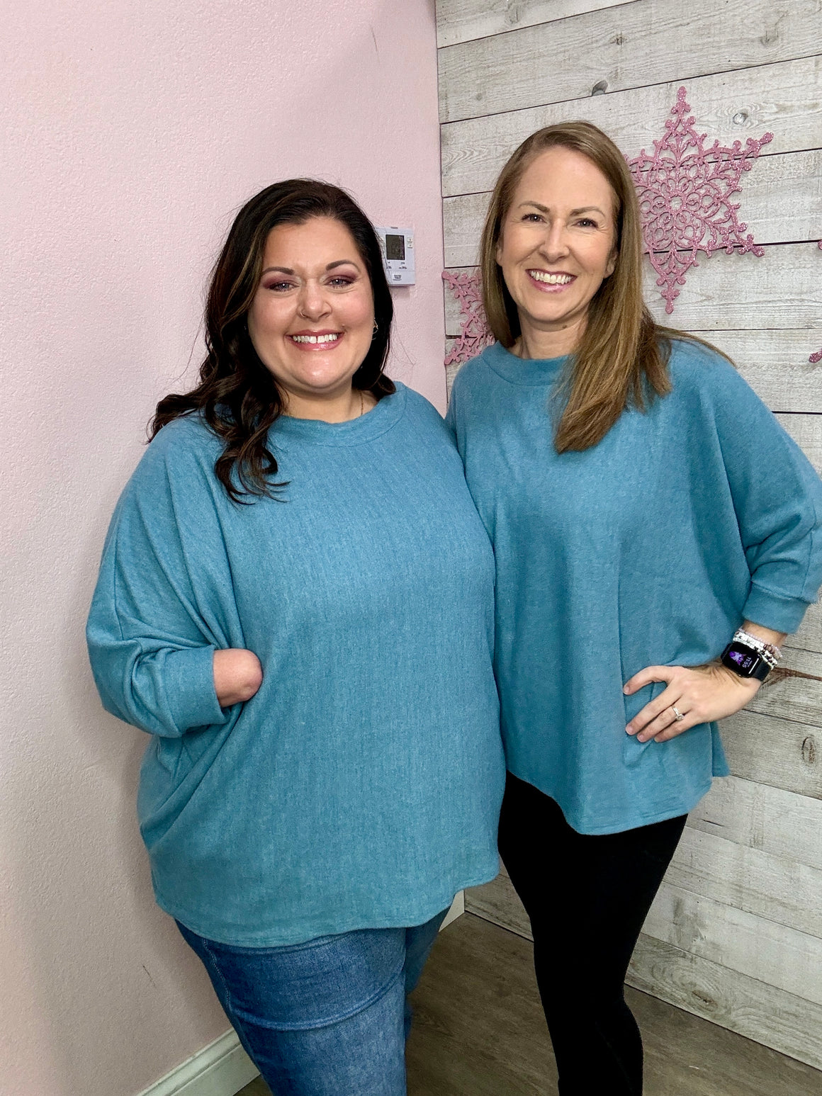 BF "I'll Be There" Soft Teal Top