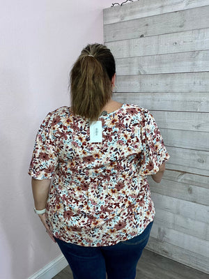 "Floral Dream" Floral V Neck Top