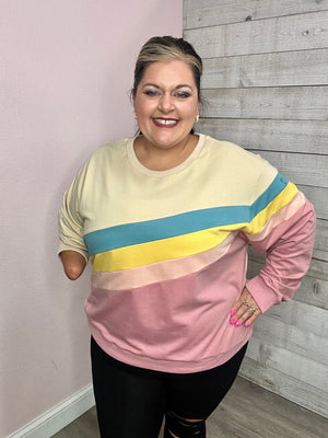 "Forever Love" Colorblock Sweatshirt