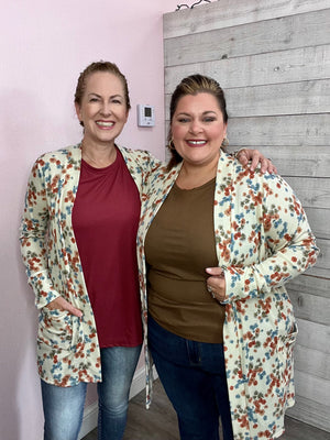 "Favorite Adventure" Floral Cardigan