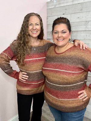 "Glittering Gold" Colorblock Sweater