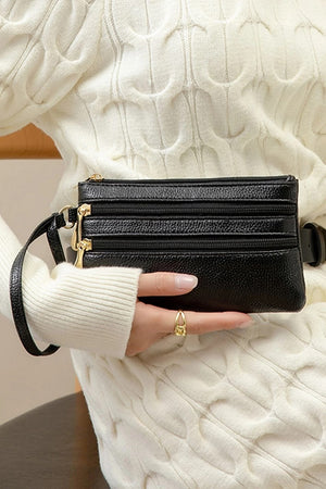 "Taylor"  Triple Zipper Wrist Wallet Clutch
