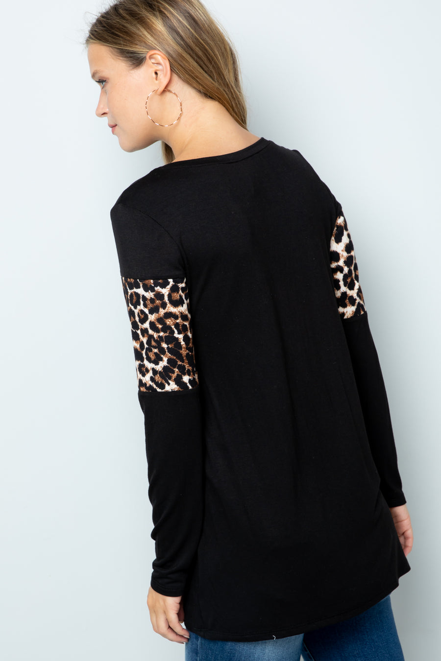 PF "So Worth It" Black Animal Print Top