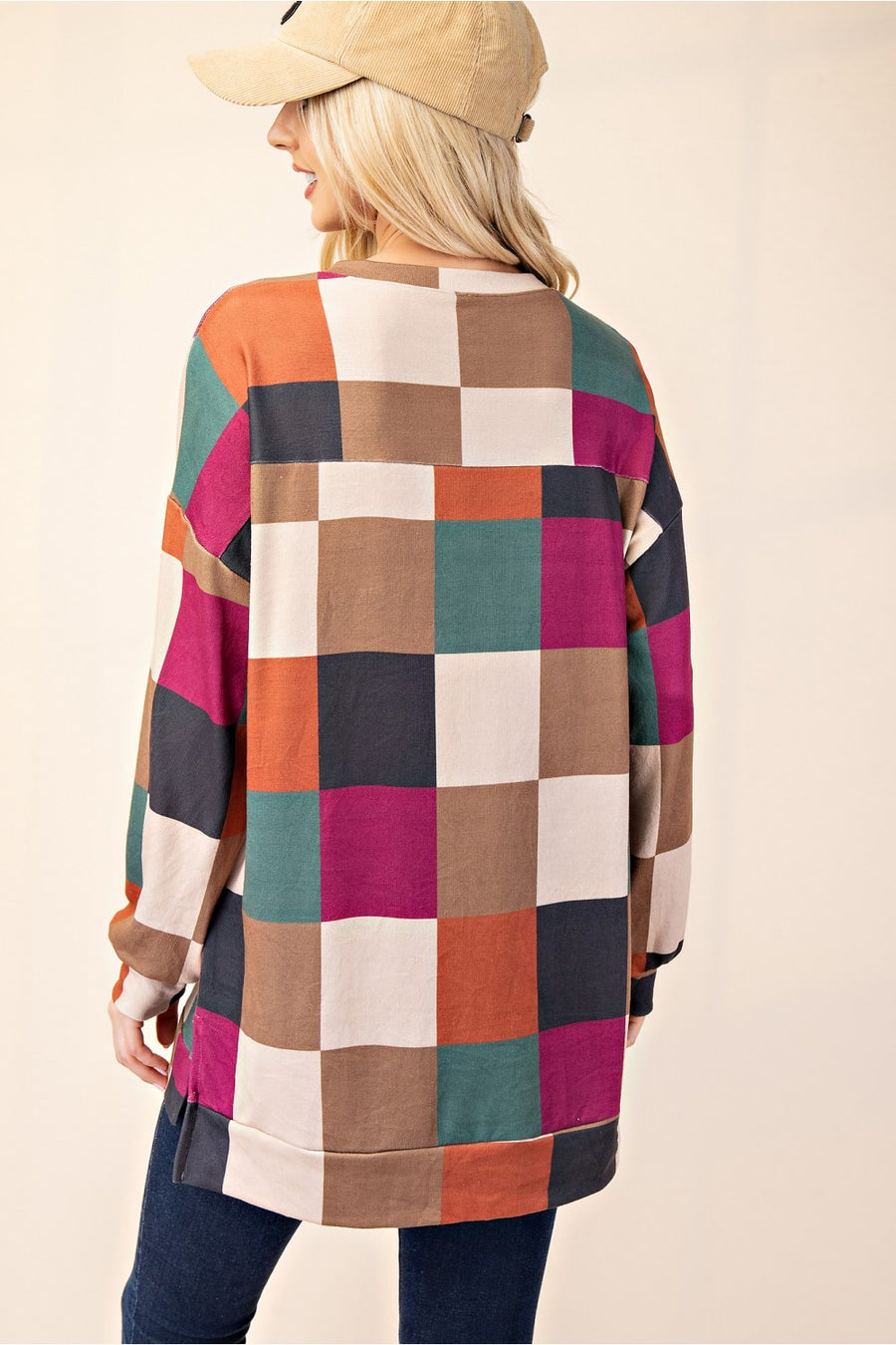 "Sweet Smile" Checkered Top