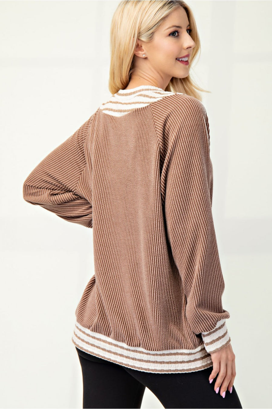 "Loving Glance" Button Detail Top