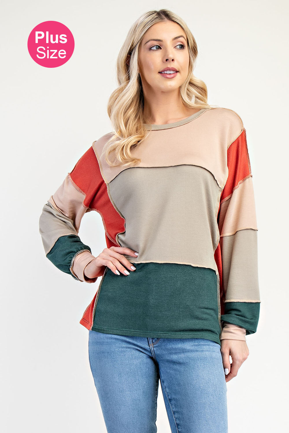 "Autumn Avenue" Colorblock Top