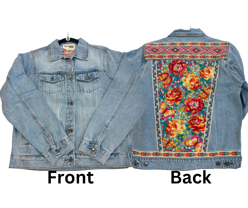 "Top Of The Charts" Embroidered Jean Jacket