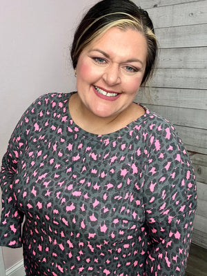 "Gentle Heart" Animal Print Weekender Top