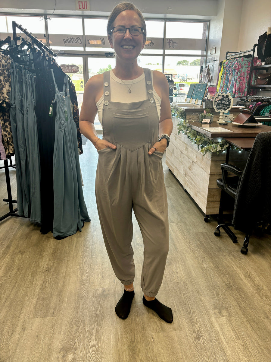 "Cutie Girl" Halara Jogger Overalls