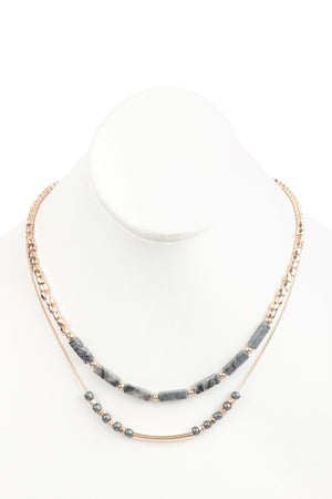 "Heidi" Layered Stone Necklace