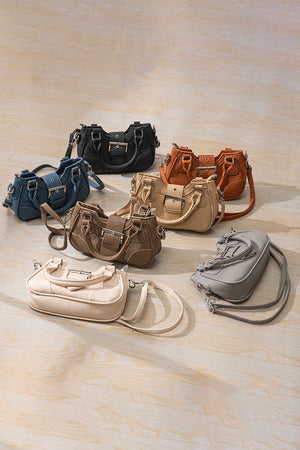 "Party Time" Buckle Strap Tote Bag