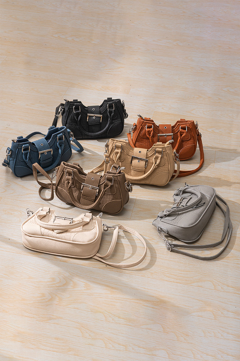 "Party Time" Buckle Strap Tote Bag