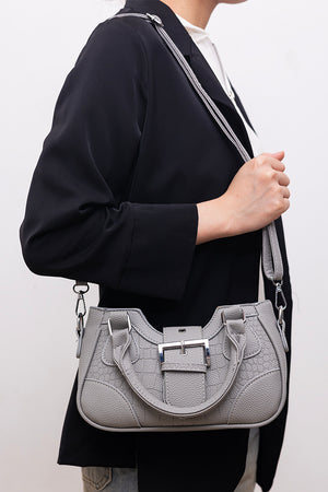 "Party Time" Buckle Strap Tote Bag