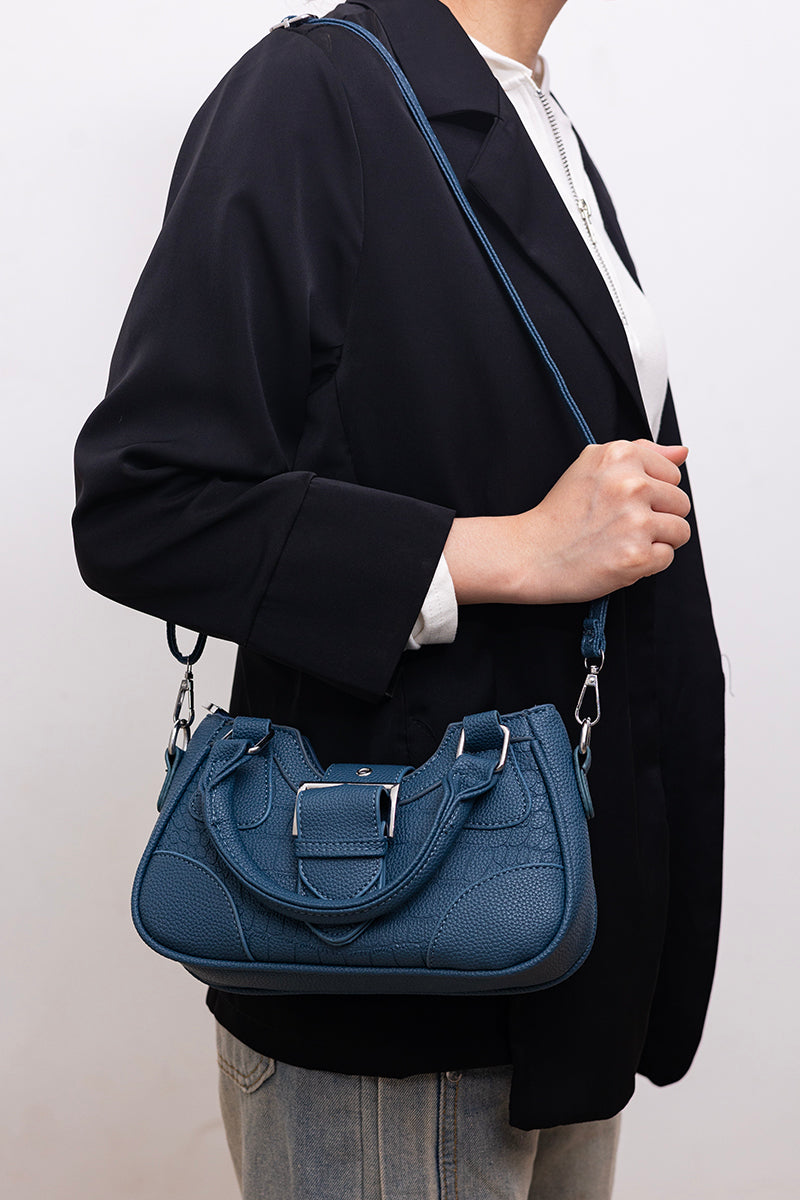 "Party Time" Buckle Strap Tote Bag