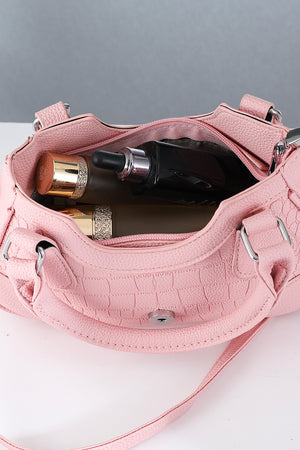 "Party Time" Buckle Strap Tote Bag