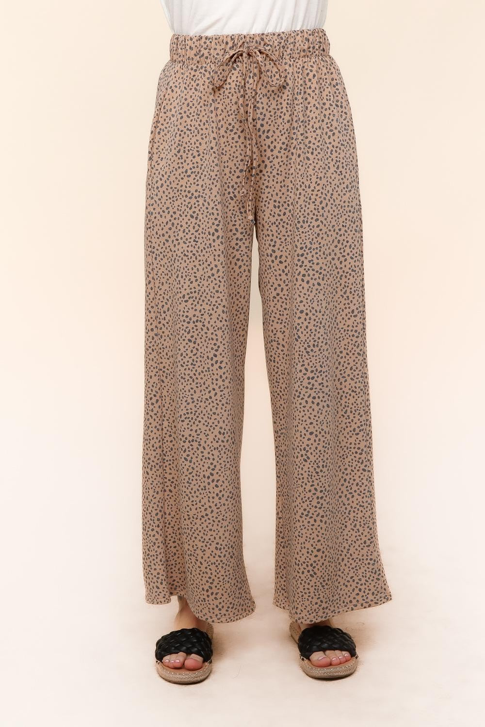 "Social Club" Dotted Animal Print Pants *FINAL SALE*