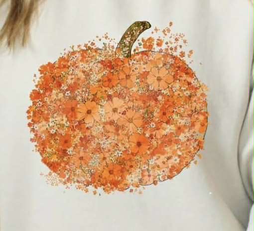 "Hello Pumpkin" Cream Graphic Sweatshirt PRE-ORDER