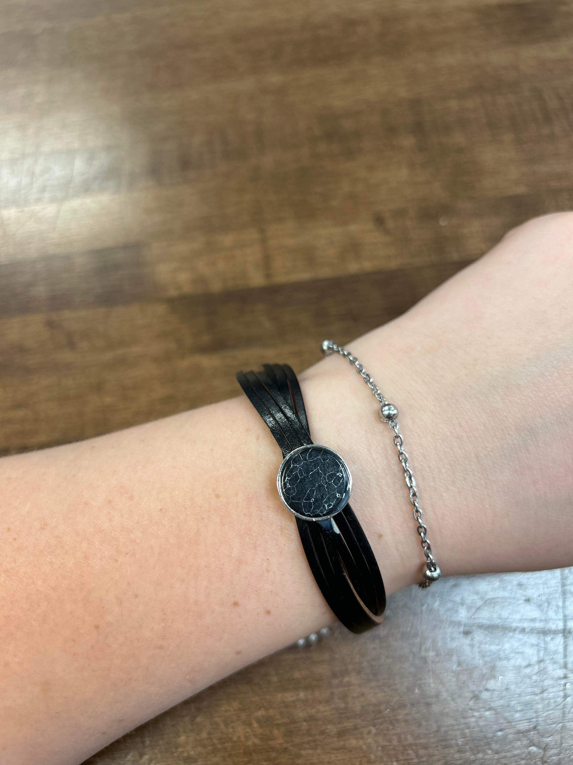 "Kira" Faux Leather Bracelet