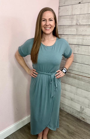"Take Control" Tulip Dress- Blue