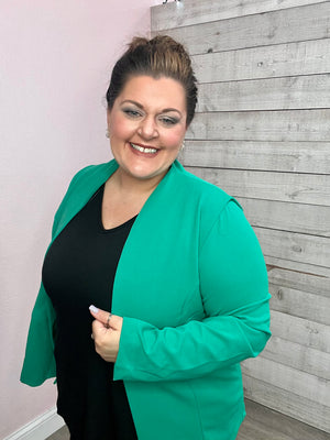 "On Time" Green Blazer