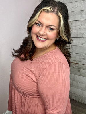 "Better Together" Pink Babydoll Top