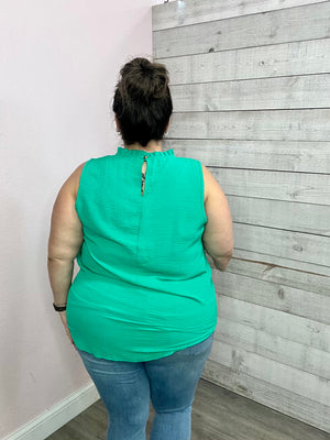 "Another Win" Ruffle Mock Neck Top *FINAL SALE*