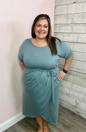 "Take Control" Tulip Dress- Blue