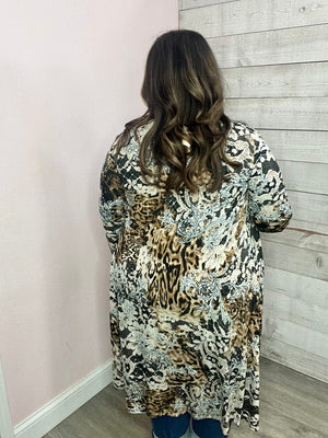 "You'll Be Amazed" Long Kimono- Leopard