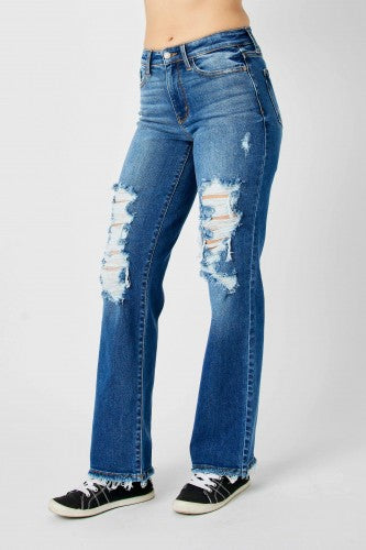 Judy Blue Mid Rise Dad Jean- 82605