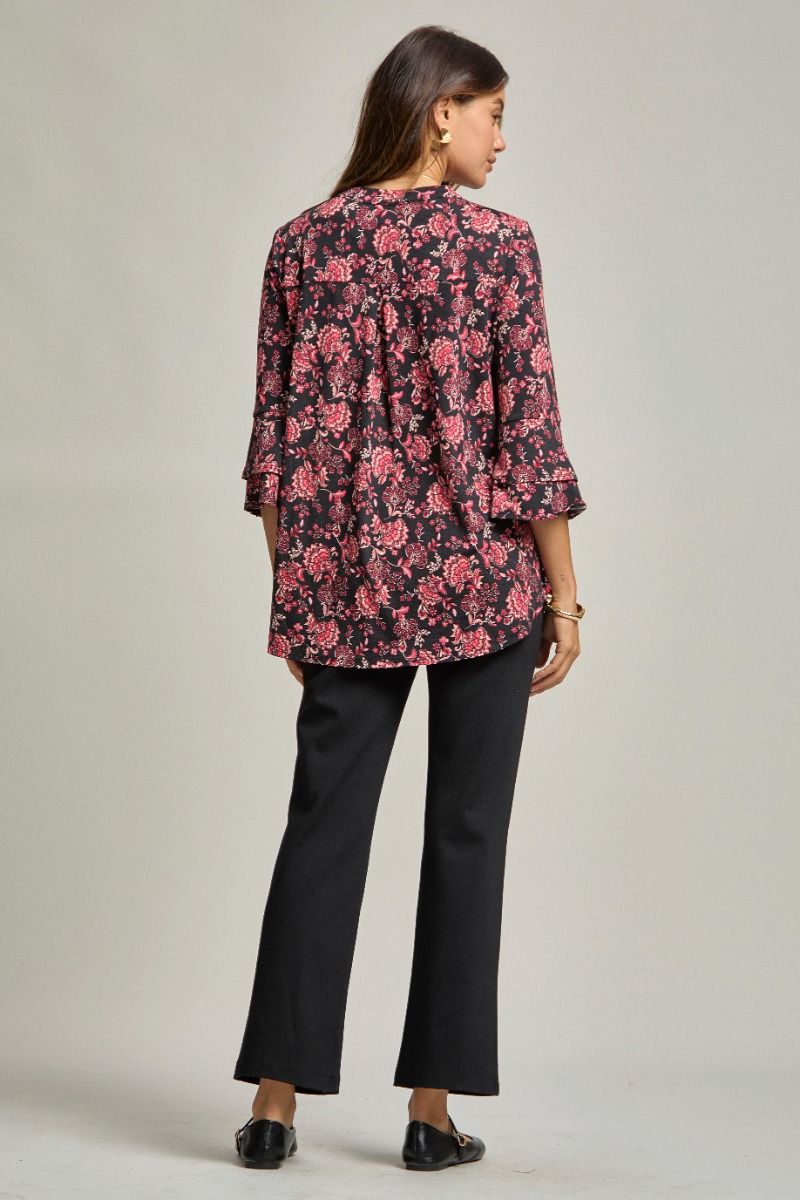"So Blessed" Floral Bell Sleeve Lizzy