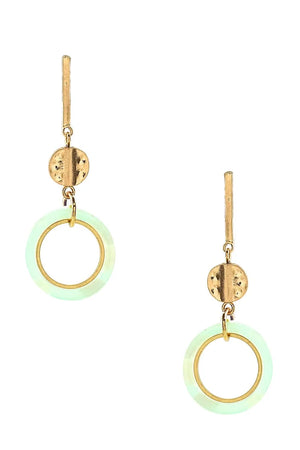 "Willow" Marbled Circle Earrings