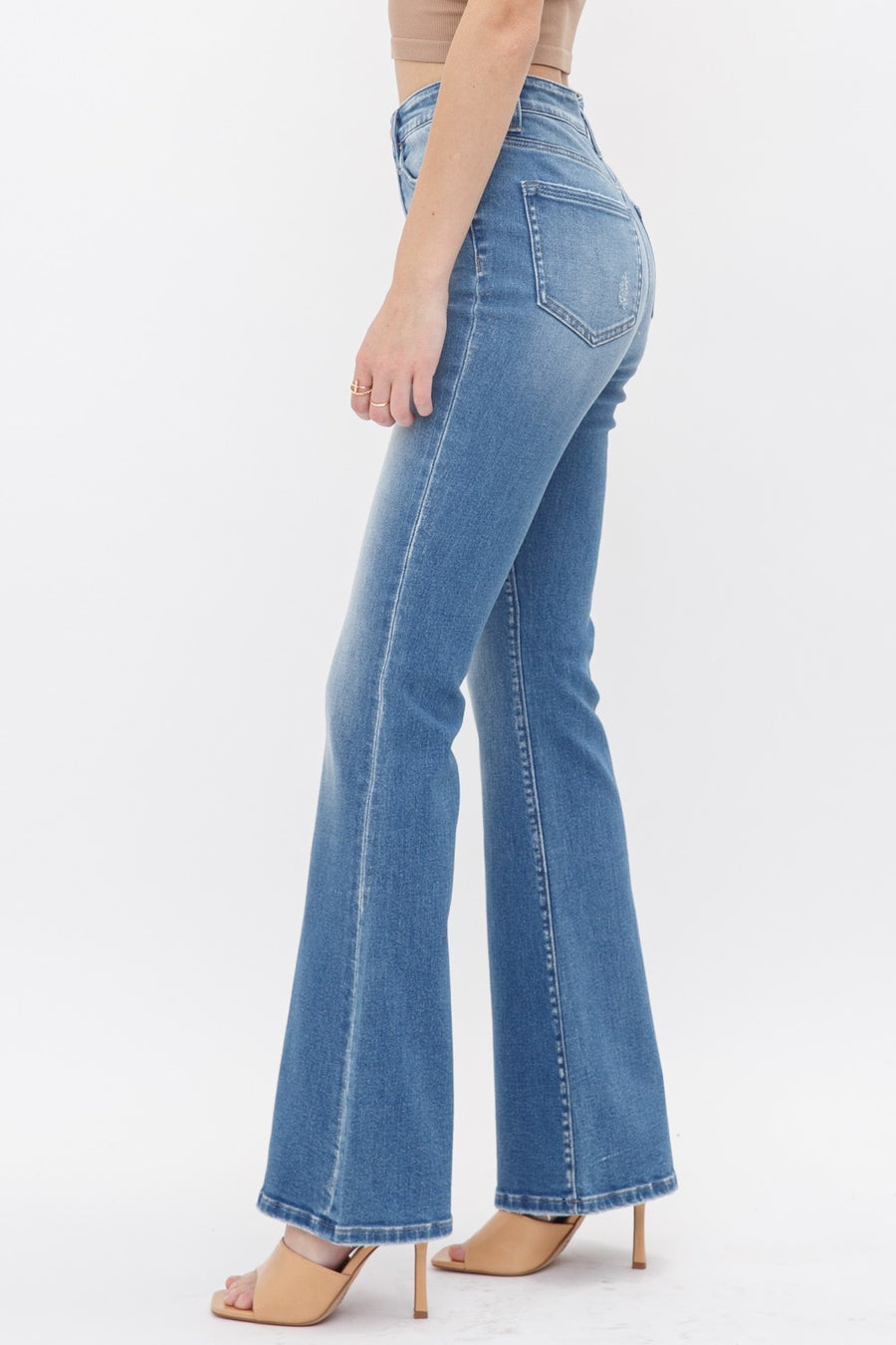MDP-F172LT Mica Denim High Rise Flare Jeans