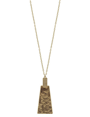 "Camille" Snake Print Necklace