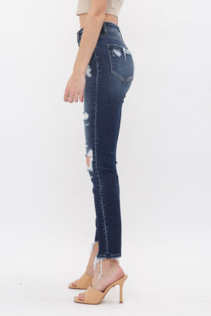 MDP-S174 Mica Denim High Rise Distressed Skinny Jeans