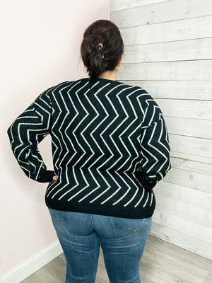 "All The Drama" Zig Zag Sweater *FINAL SALE*