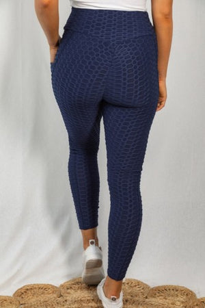 "Simply Amazing" Textured Legging- Navy *FINAL SALE*