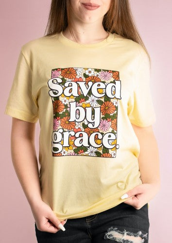 Saved By Grace Graphic Tee *FINAL SALE*
