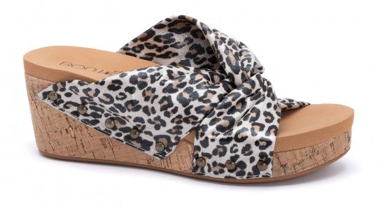 "Cheerful" Leopard Print Wedge Sandal