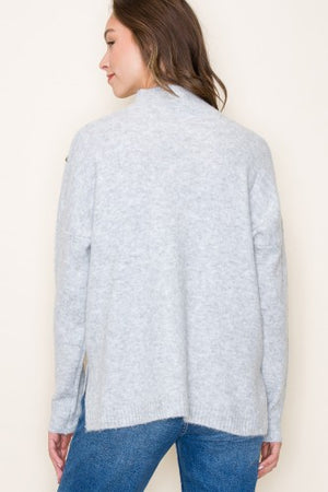 "Romance Awaits" Mock Neck Floral Sweater